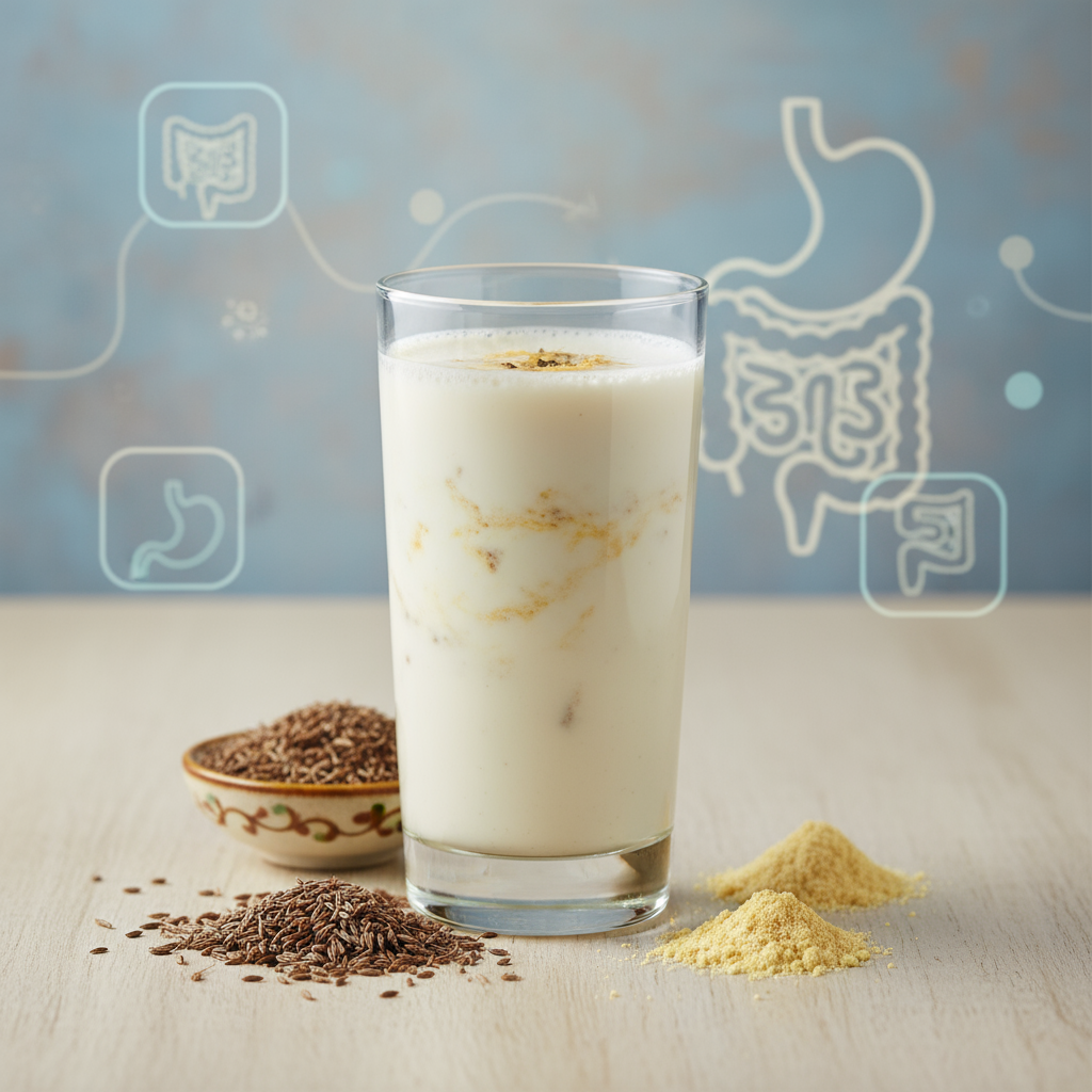 Buttermilk with Hing Digestion Remedy