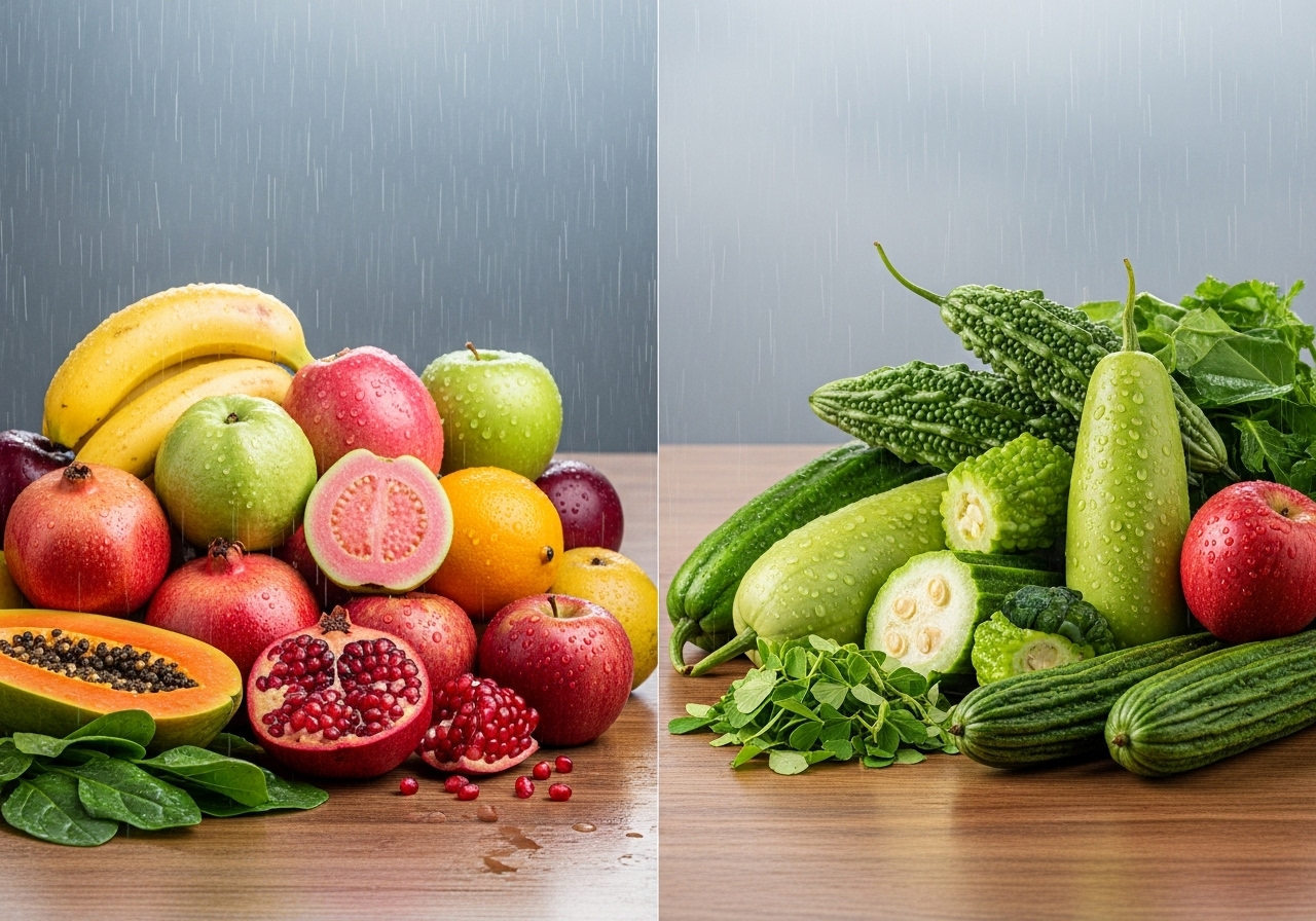 Rainy Season Fruits and Vegetables for Immunity & Digestion